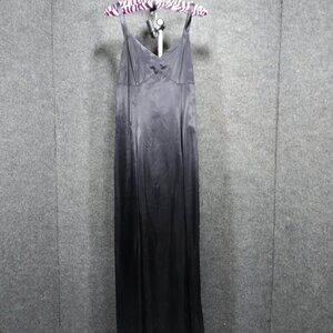 Black Satin A-line Starlet Long Gown - Pre-1950's